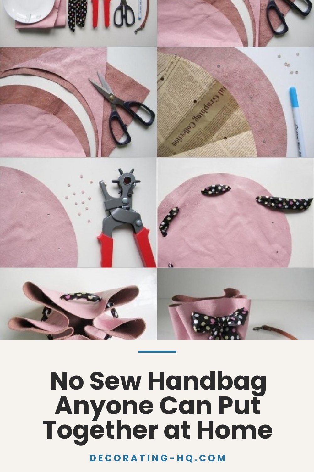 No Sew Handbag Anyone Can Put Together at Home