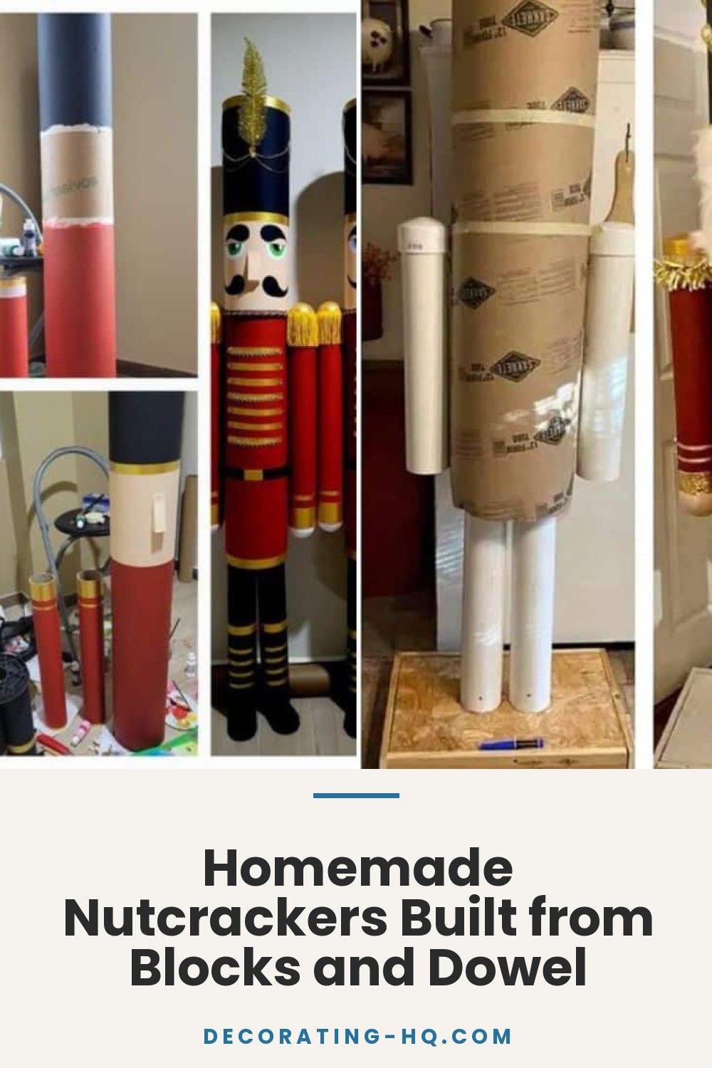 Homemade Nutcrackers Built from Blocks and Dowel