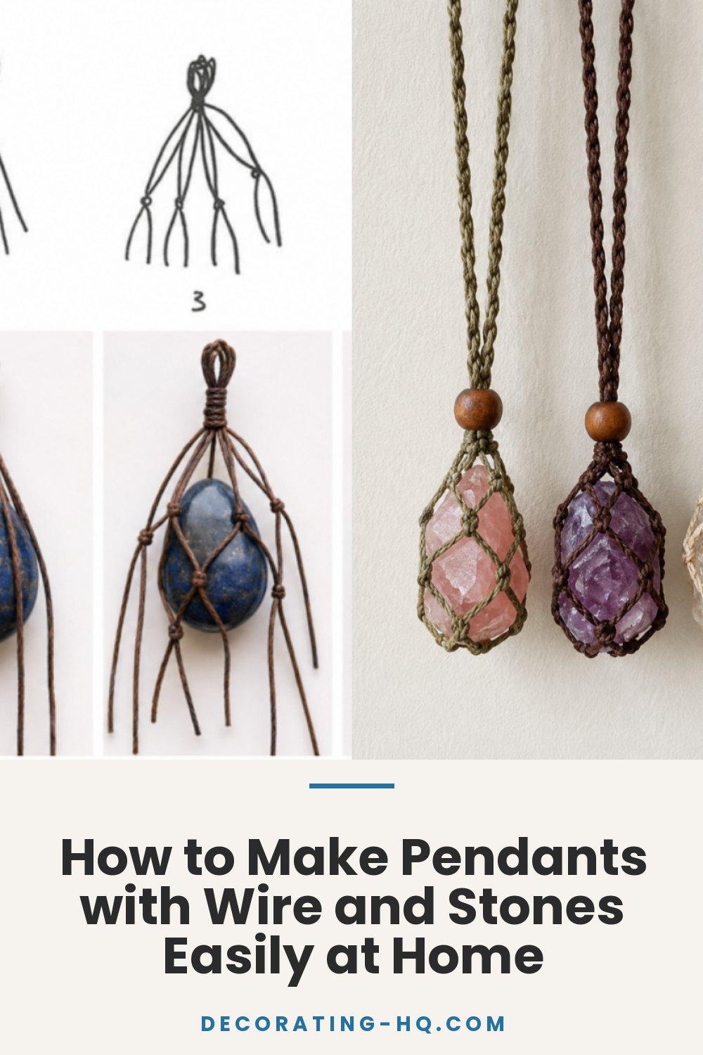 How to Make Pendants with Wire and Stones Easily at Home