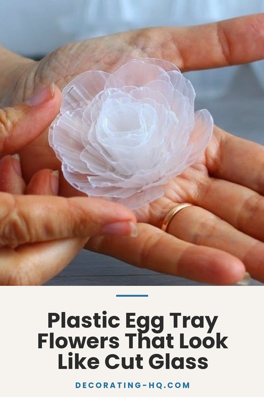 Plastic Egg Tray Flowers That Look Like Cut Glass
