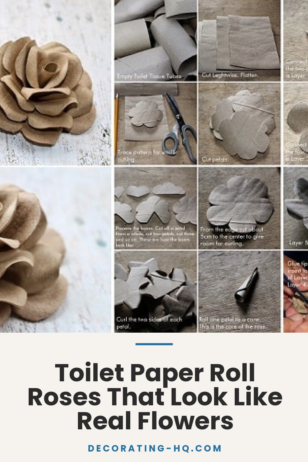 Toilet Paper Roll Roses That Look Like Real Flowers