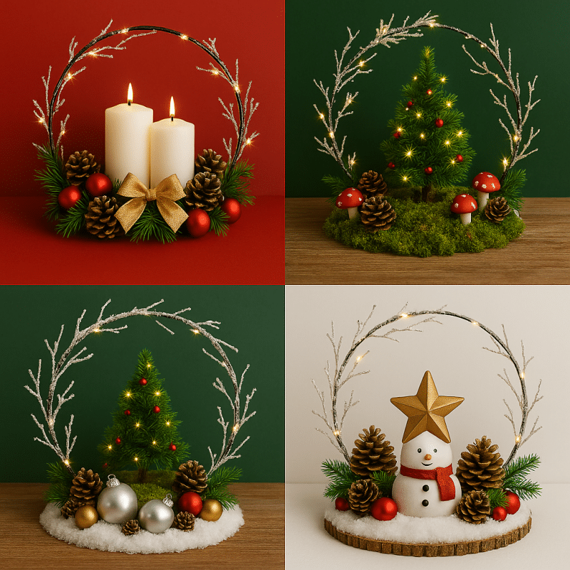 hula hoop christmas decor 1