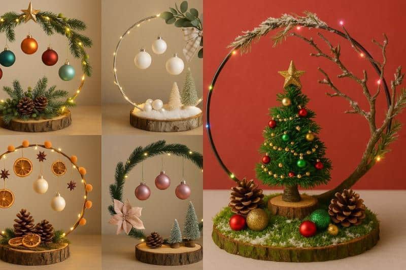 Hula Hoop Christmas Decor: Creative, Modern, and Wonderfully Festive Ideas for the Holidays hula hoop christmas decor