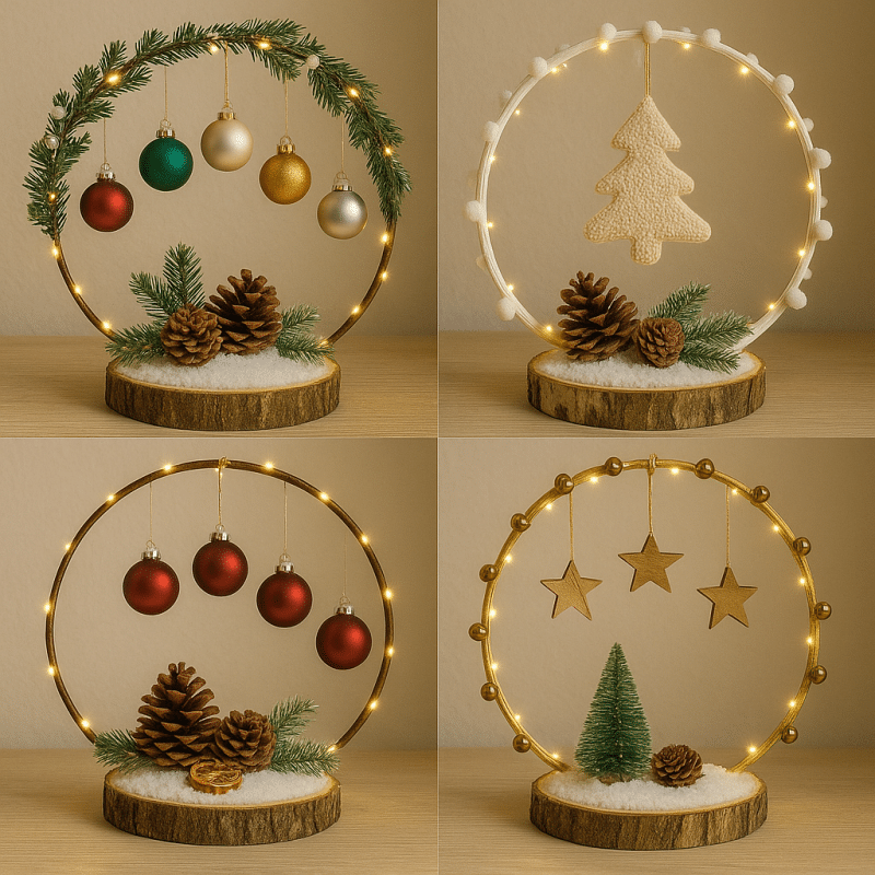 hula hoop christmas decor