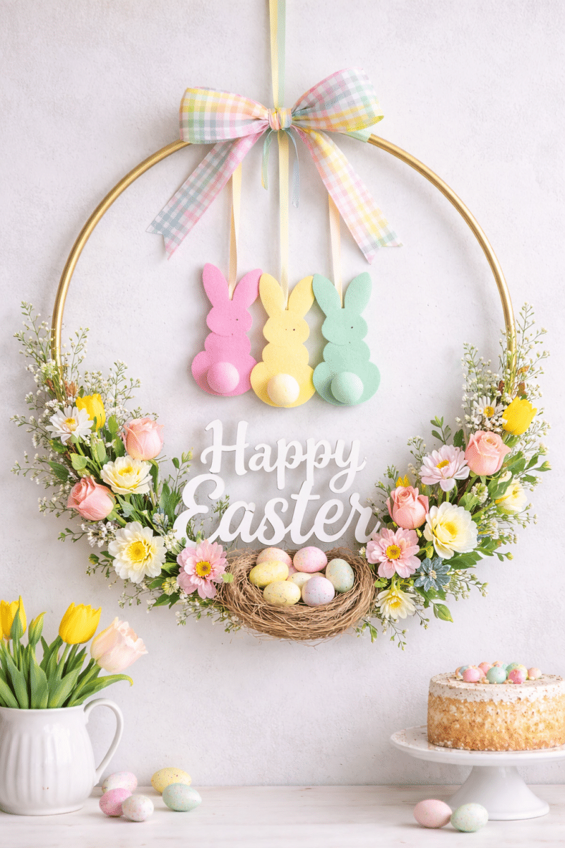 hula hoop easter decor 1