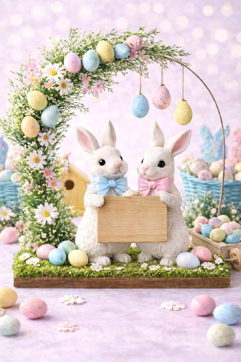 hula hoop easter decor