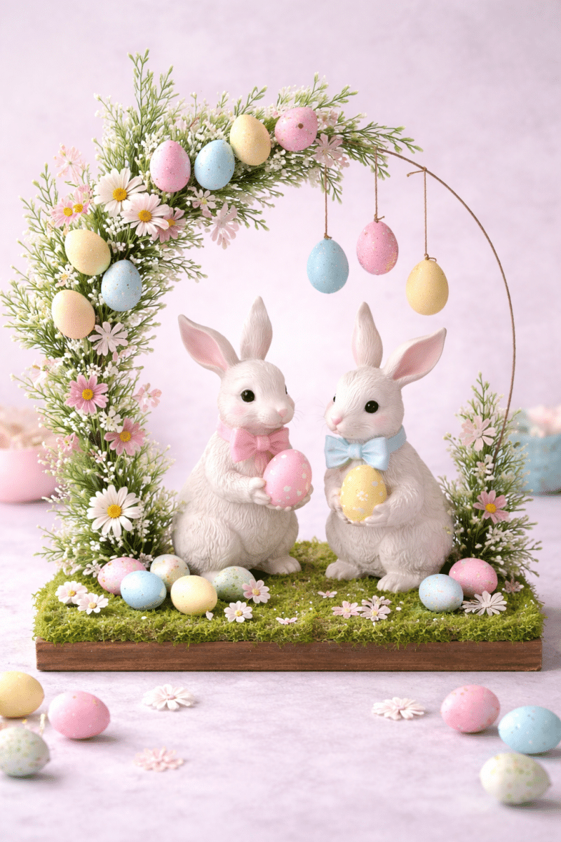 hula hoop easter decor