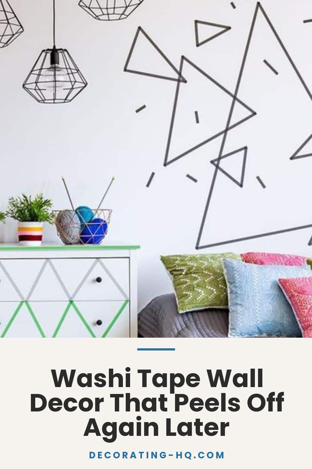 Washi Tape Wall Decor That Peels Off Again Later