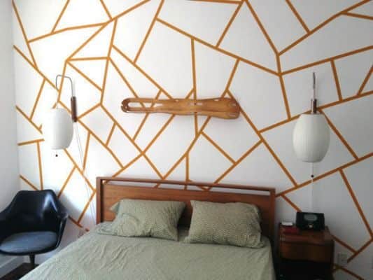 ideas decorate your walls with washi tape 3