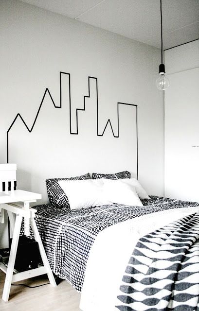 ideas decorate your walls with washi tape 4
