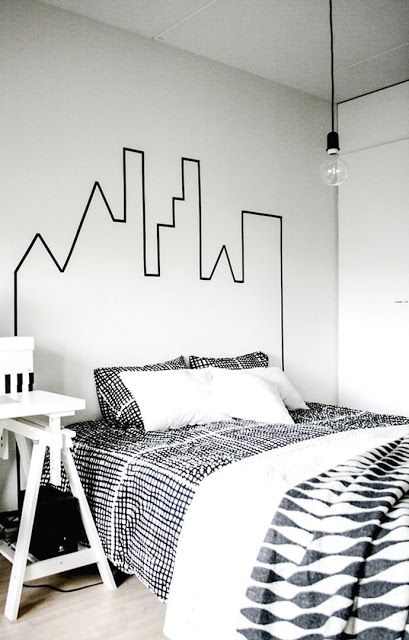 Creative ideas decorate your walls with washi tape