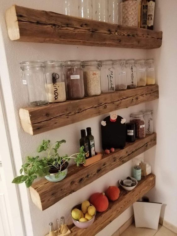 15+ Ideas for Beautiful Rustic Shelves