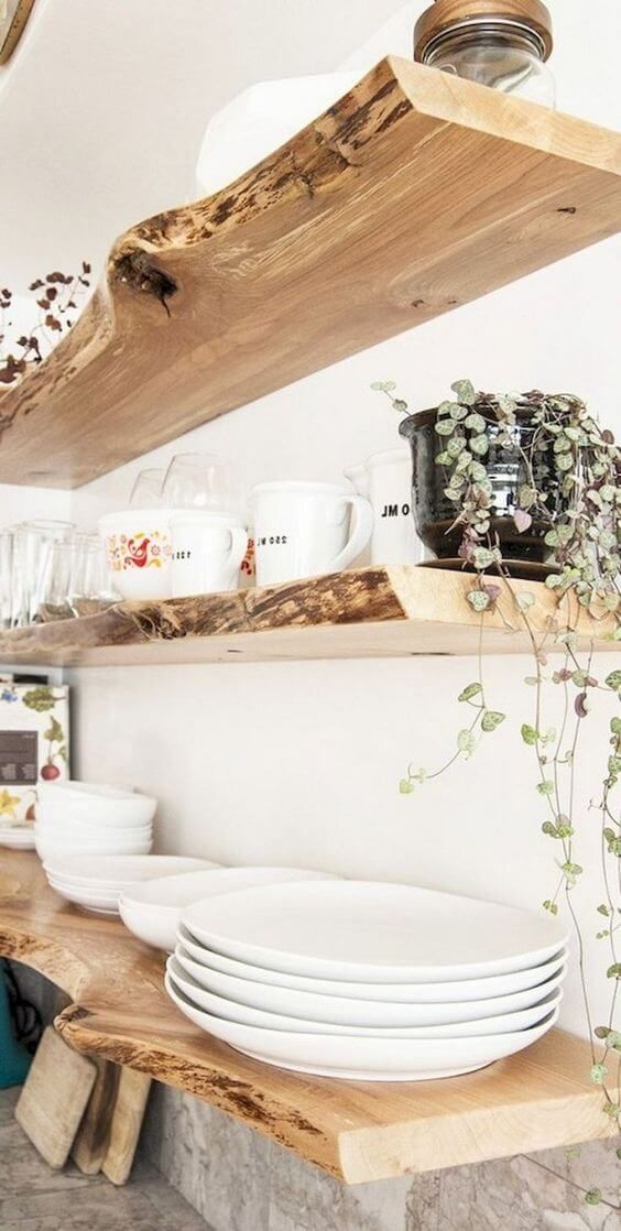 15+ Ideas for Beautiful Rustic Shelves