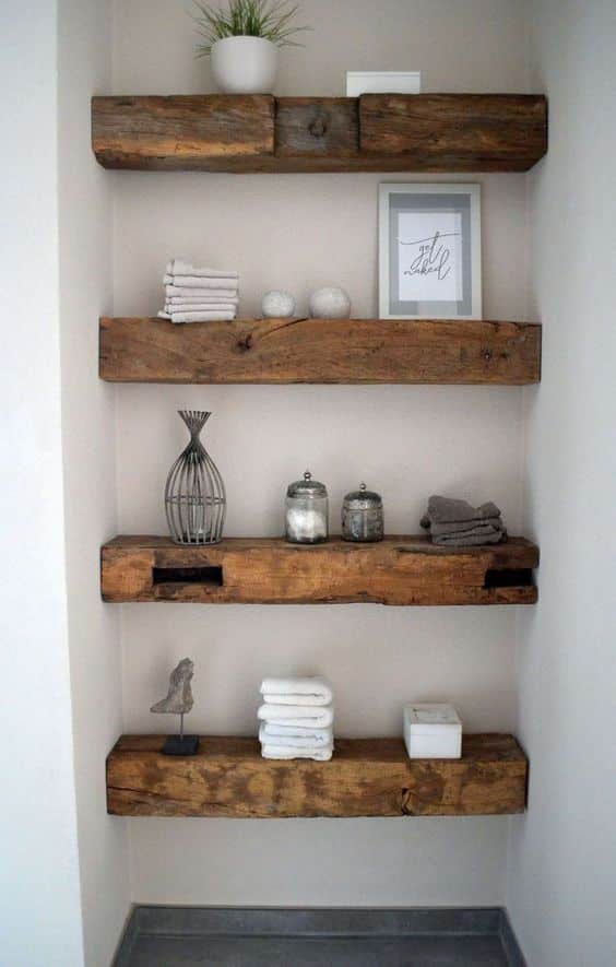 ideas for beautiful rustic shelves 8