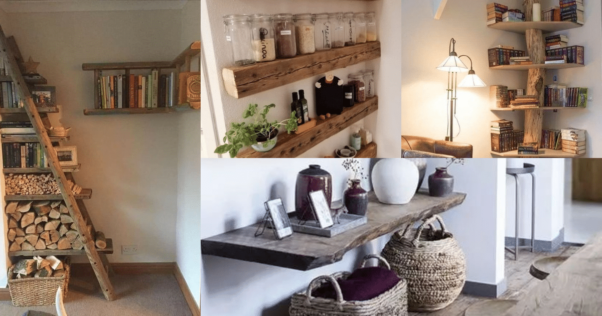 ideas for beautiful rustic shelves