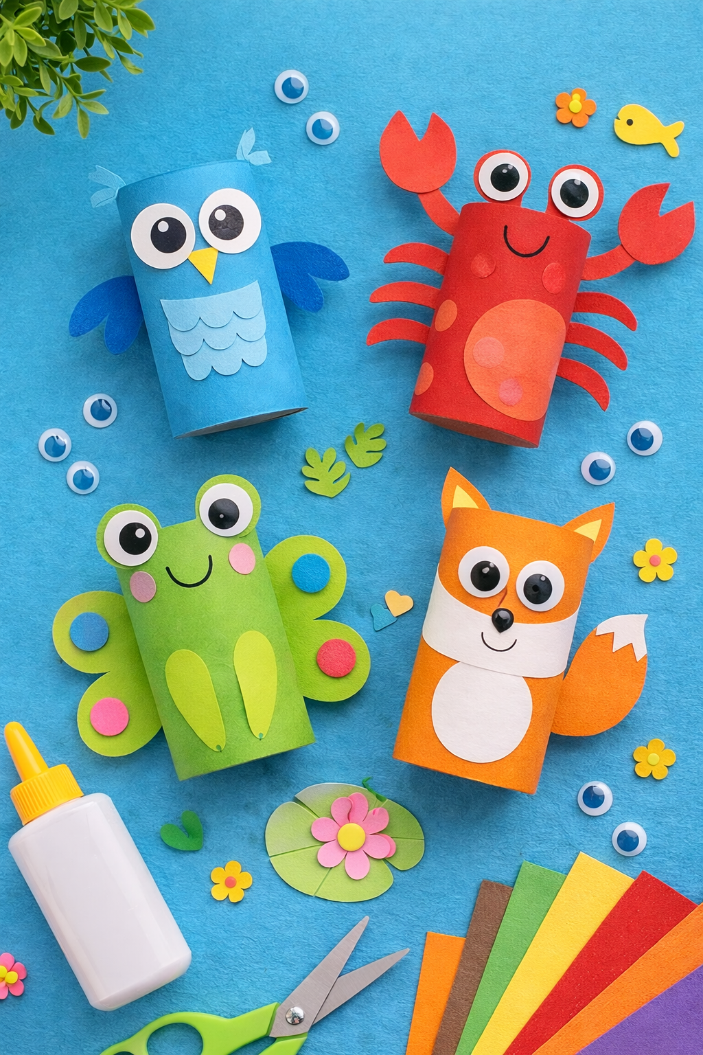 Creative Toilet Paper Roll Crafts to Make with Kids Creative Toilet Paper Roll Crafts to Make with Kids ideas for children made with toilet paper rolls 6