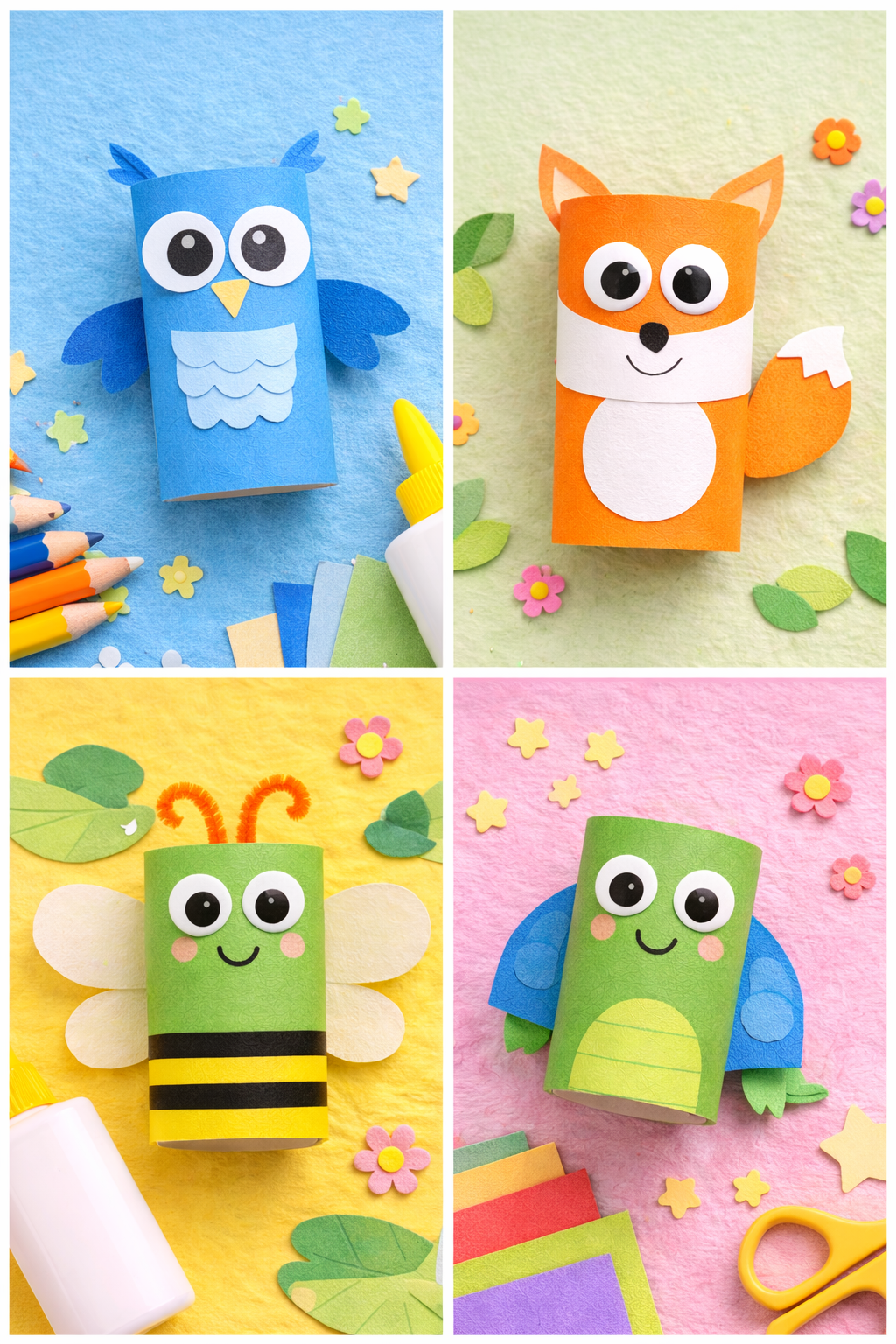 Creative Toilet Paper Roll Crafts to Make with Kids Creative Toilet Paper Roll Crafts to Make with Kids ideas for children made with toilet paper rolls 7