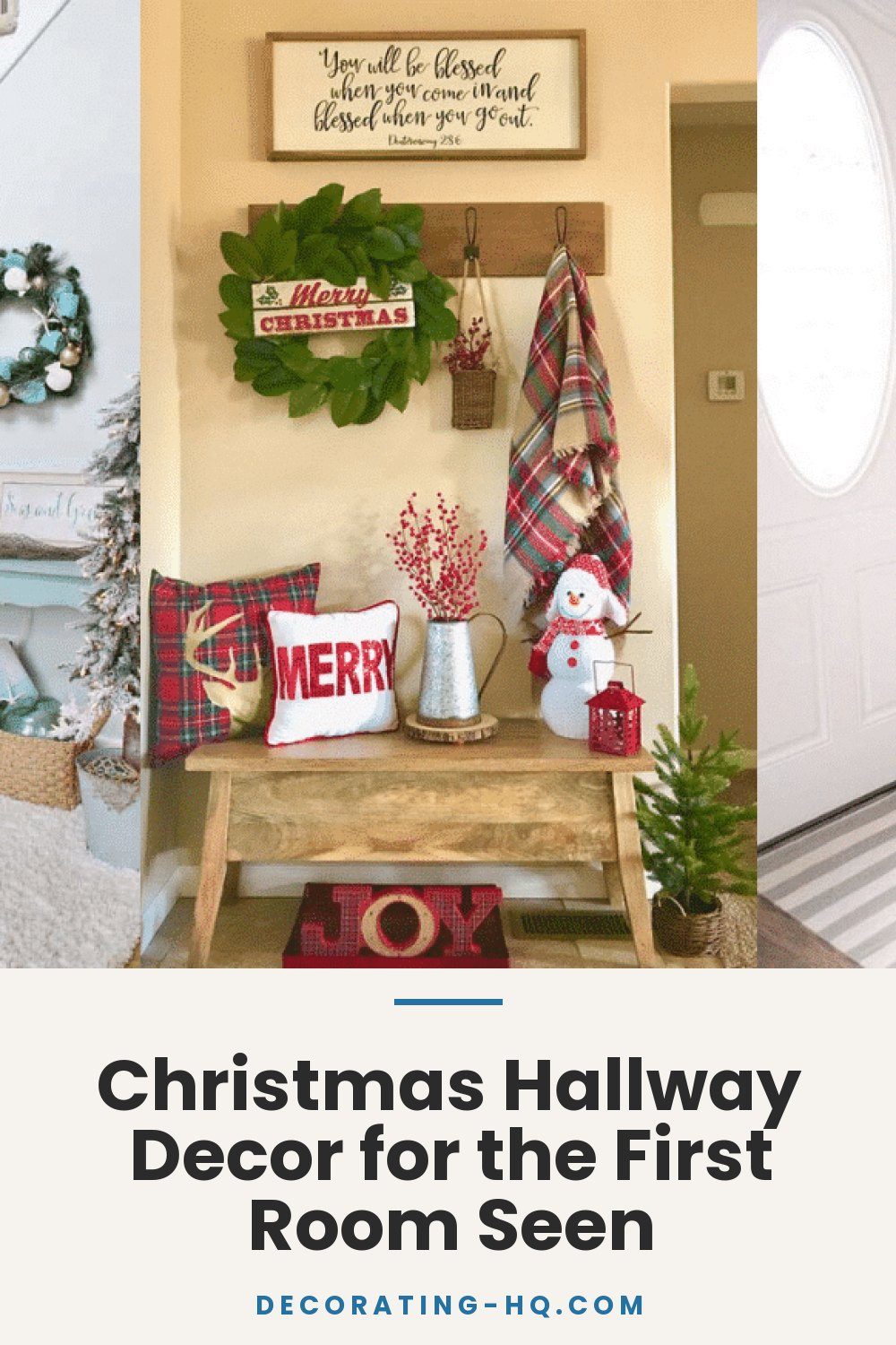 Christmas Hallway Decor for the First Room Seen
