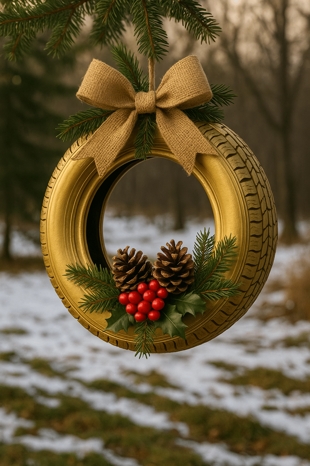 ideas for decorating tires for christmas 3