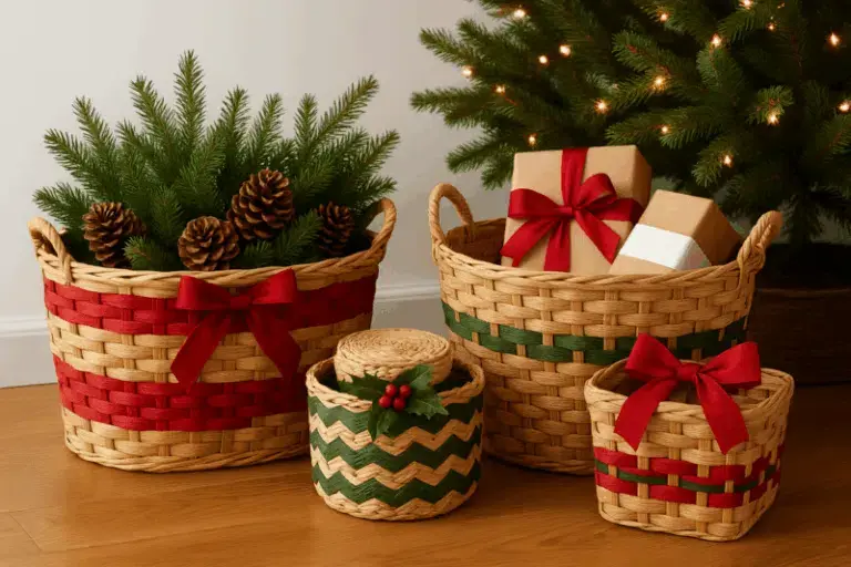 Ideas for Decorating with Baskets at Christmas: Creative, Cozy & Stylish Holiday Inspiration ideas for decorating with baskets at christmas 3