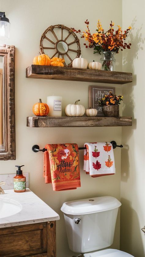 ideas for decorating your bathroom for fall 1