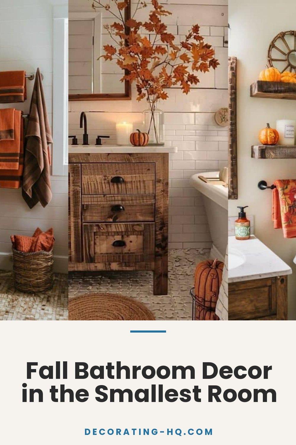 Fall Bathroom Decor in the Smallest Room