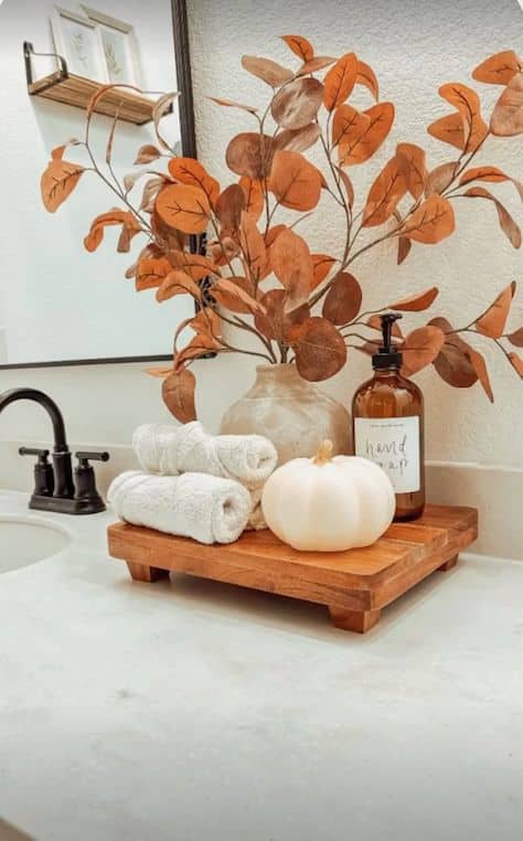 ideas for decorating your bathroom for fall 4