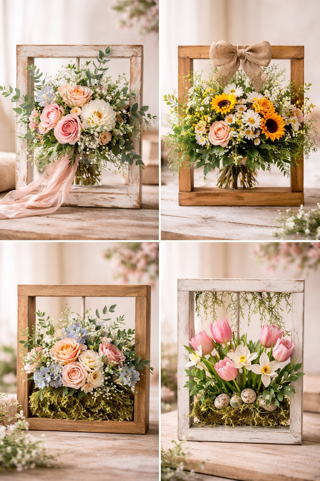 Ideas for Flower Arrangements Using Wooden Frames Ideas for Flower Arrangements Using Wooden Frames ideas for flower arrangements using wooden frames 1