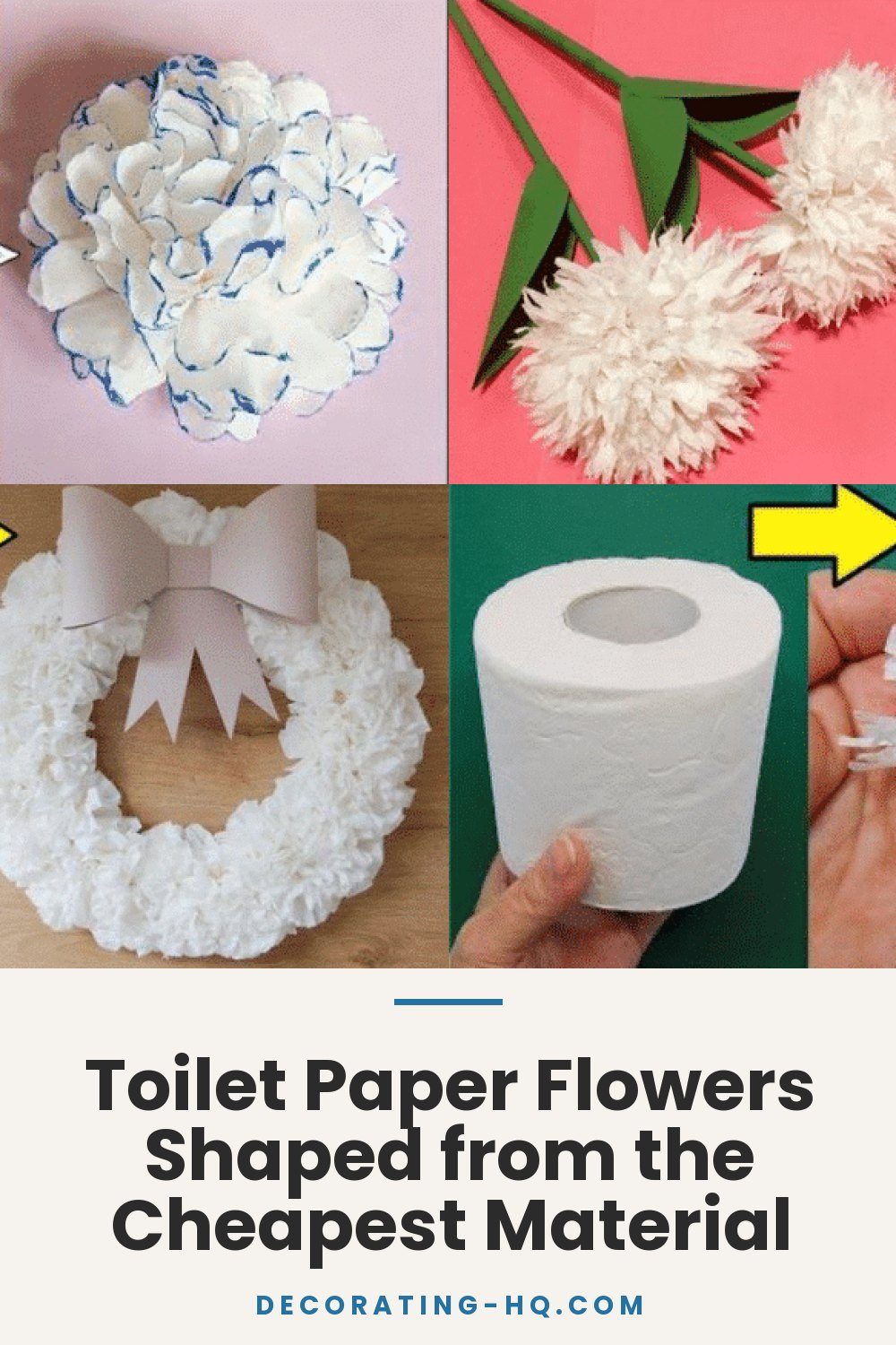 Toilet Paper Flowers Shaped from the Cheapest Material