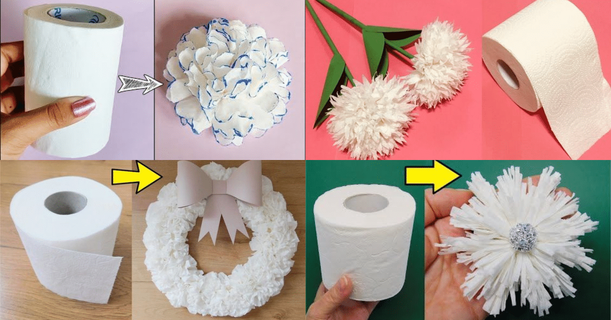 ideas for flowers made from toilet paper
