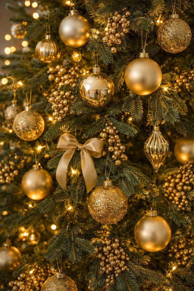 ideas for golden christmas arrangements 2