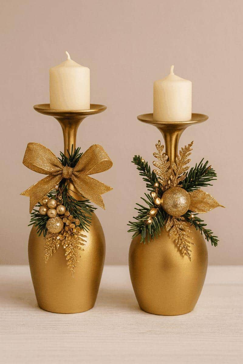 ideas for golden christmas arrangements 2
