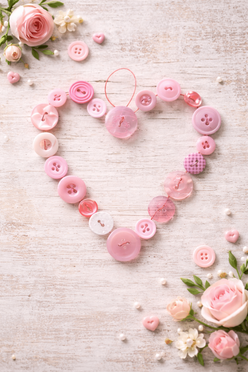 ideas for hearts made with buttons 4
