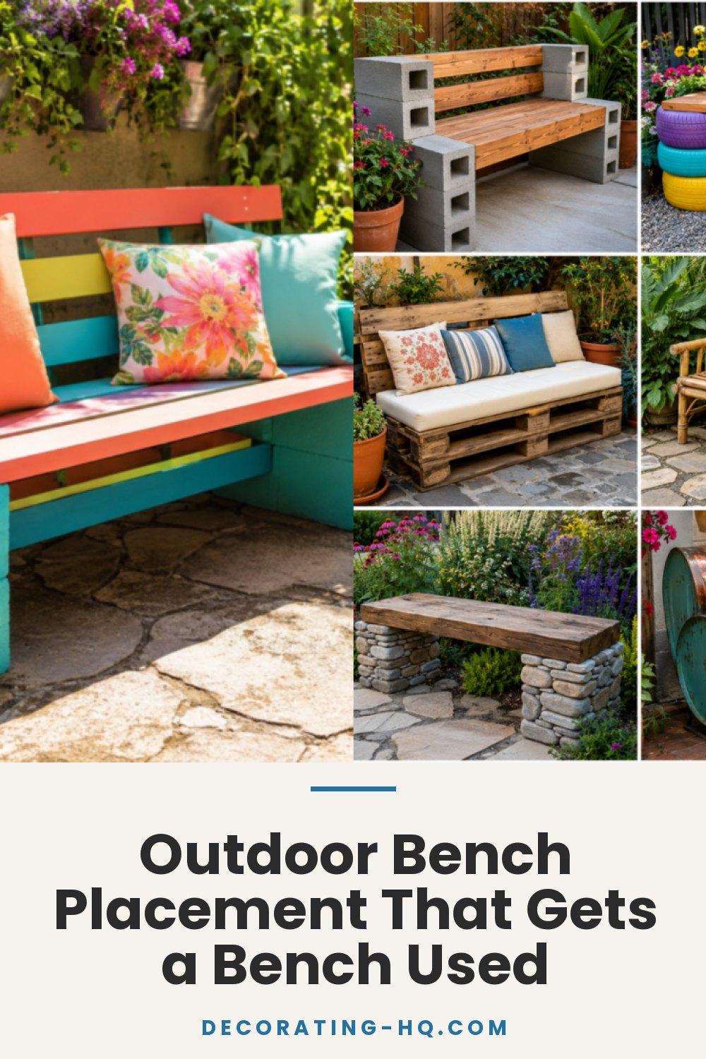 Outdoor Bench Placement That Gets a Bench Used