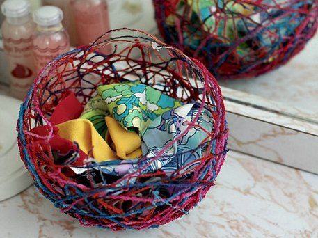 ideas for making yarn baskets 3
