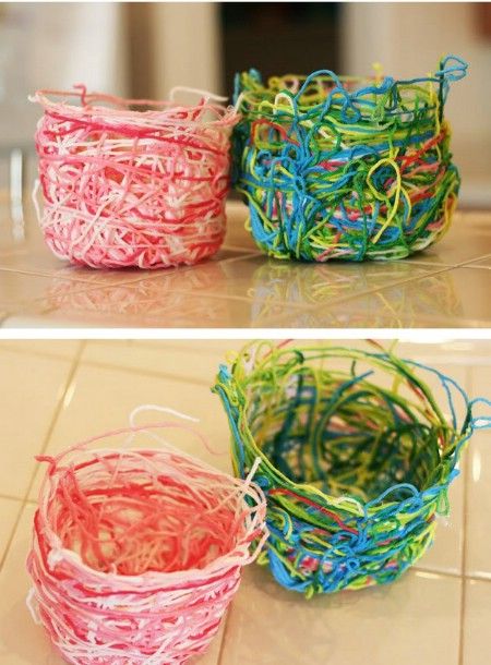 ideas for making yarn baskets 5