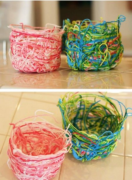 Ideas for making yarn baskets