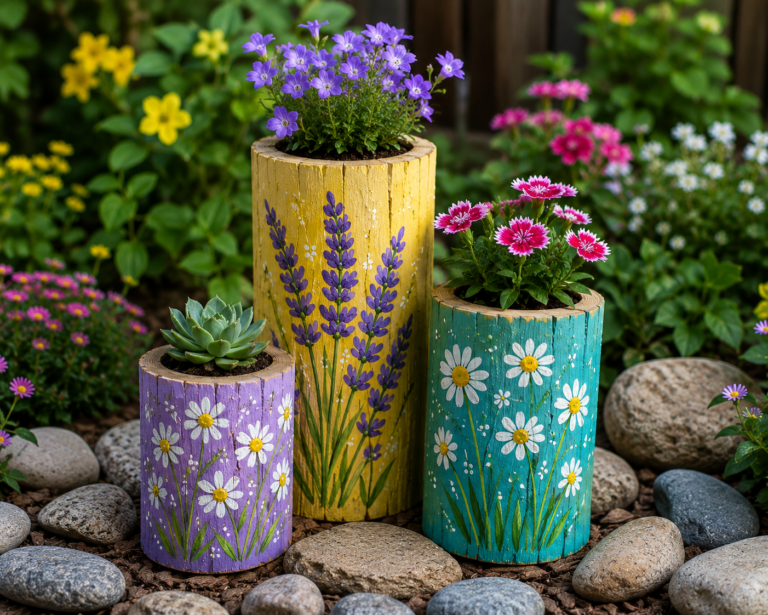 Ideas for Painting Wooden Logs and Using Them as Decoration Ideas for Painting Wooden Logs and Using Them as Decoration ideas for painting wooden logs and using them as decoration 1