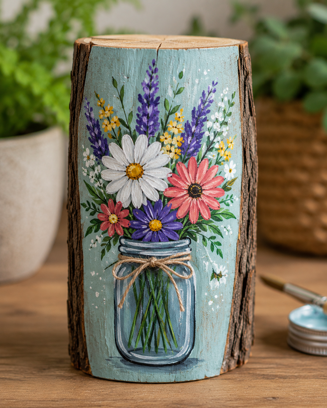 Ideas for Painting Wooden Logs and Using Them as Decoration Ideas for Painting Wooden Logs and Using Them as Decoration ideas for painting wooden logs and using them as decoration 6