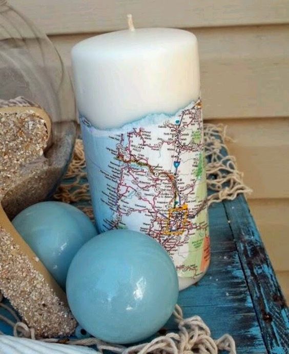 20+ Ideas for Using Maps in Decoration