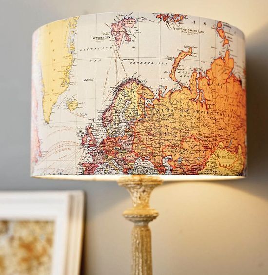 20+ Ideas for Using Maps in Decoration