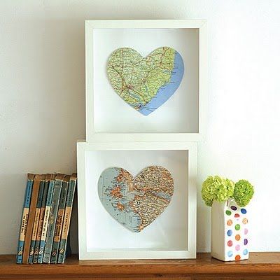 20+ Ideas for Using Maps in Decoration