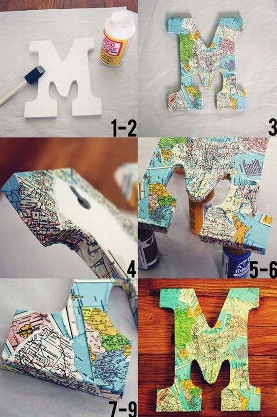 20+ Ideas for Using Maps in Decoration