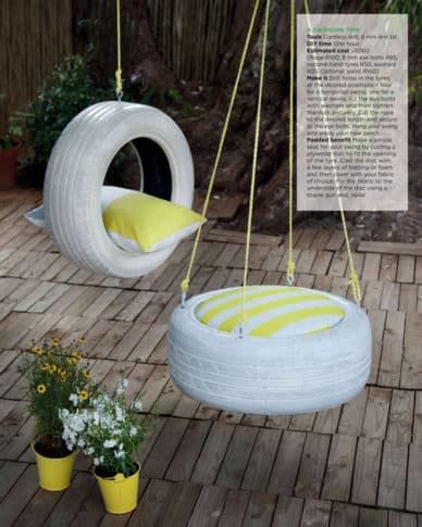 ideas for using tires in the garden 12