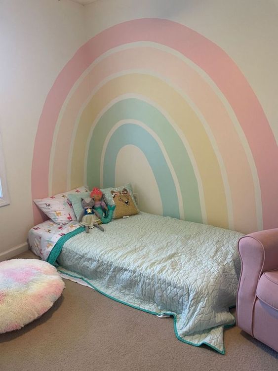 ideas for walls decorated with the rainbow 4