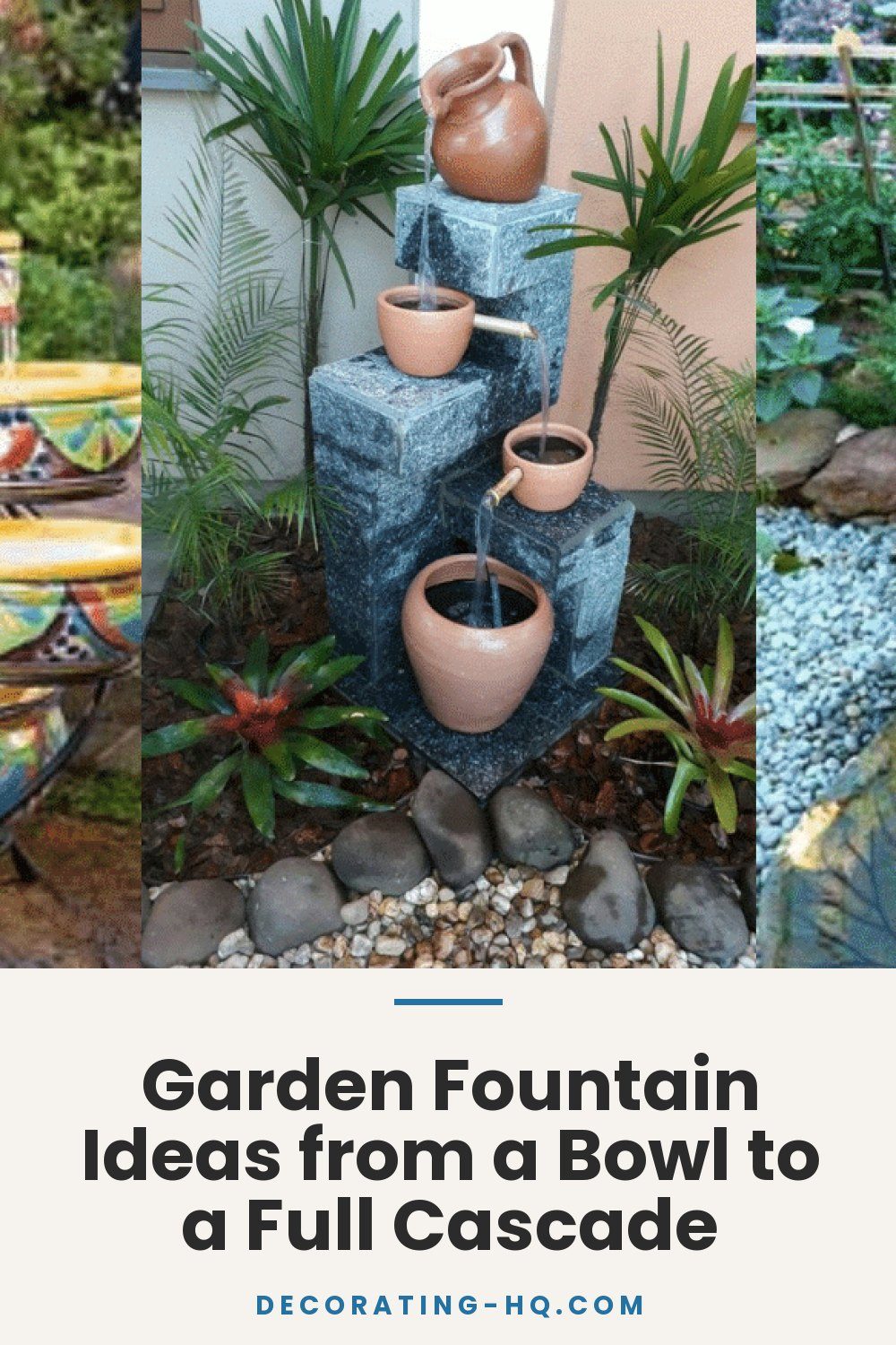 Garden Fountain Ideas from a Bowl to a Full Cascade