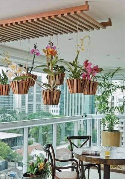 ideas to decorate the house with orchids suspension