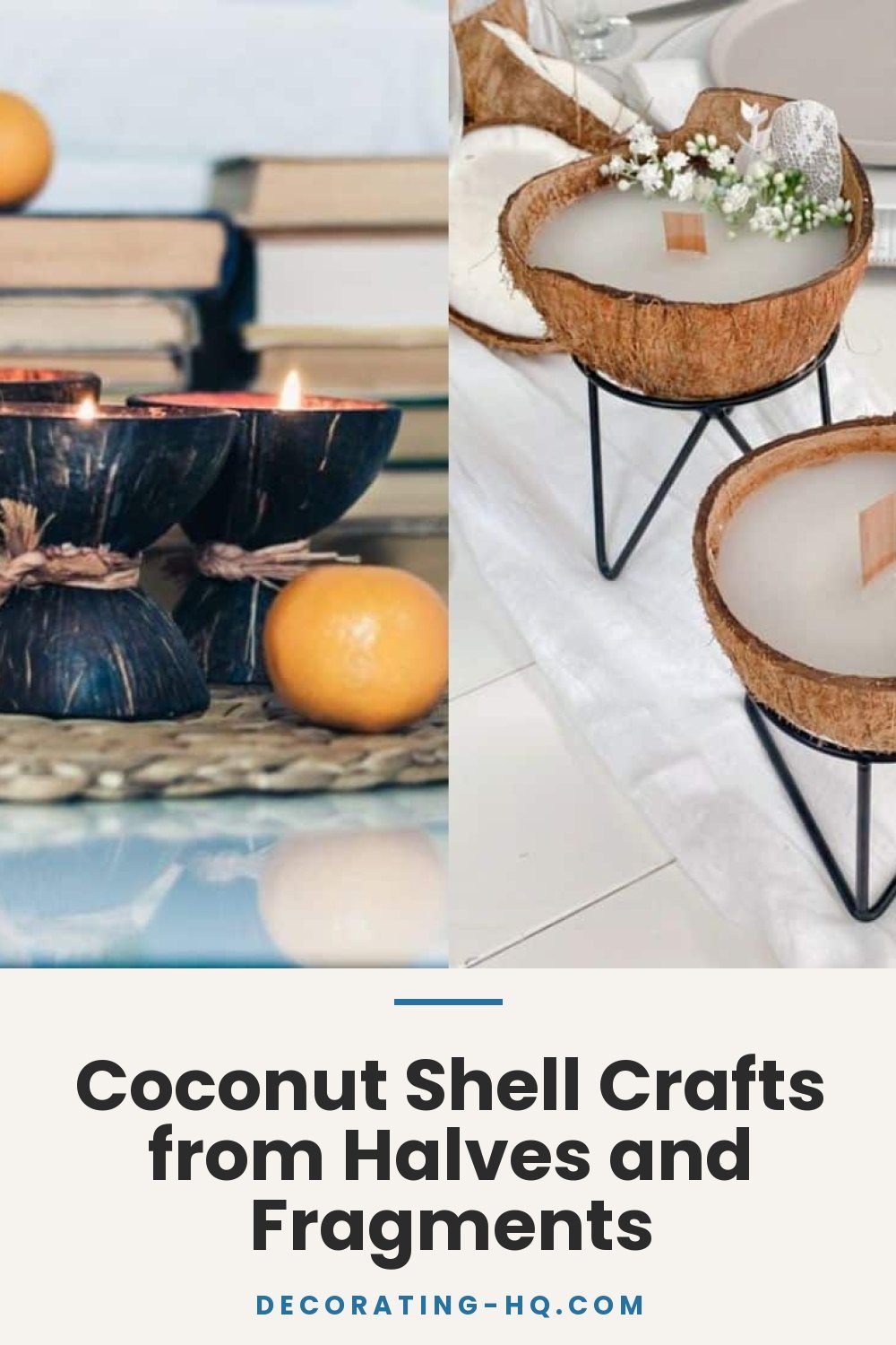 Coconut Shell Crafts from Halves and Fragments
