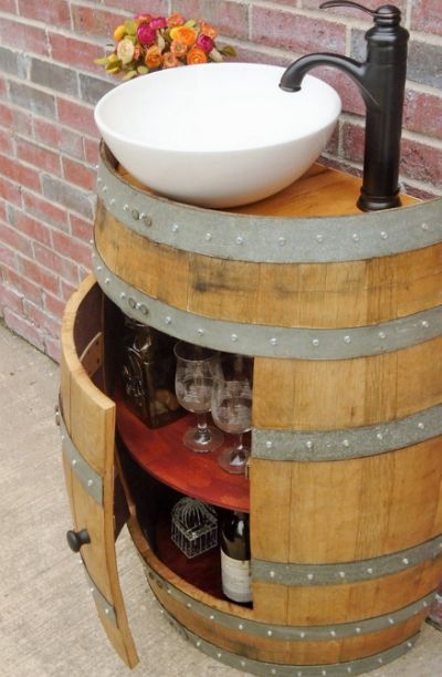 ideas to use old wine barrels in decoration 7