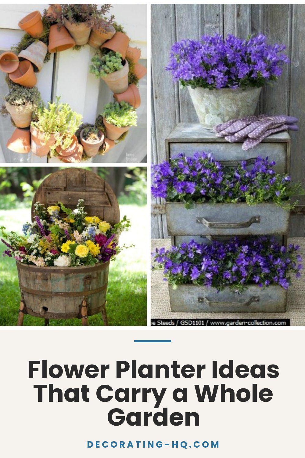 Flower Planter Ideas That Carry a Whole Garden